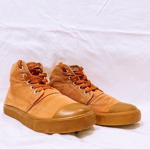 Gently Used Tan High top Classic Bangs sneakers